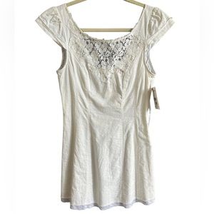 Free People Cap Sleeve Dress w/ Lace Detail